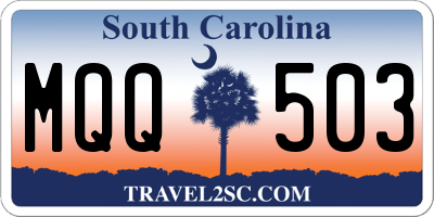 SC license plate MQQ503