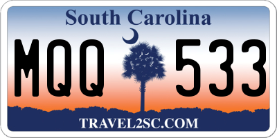 SC license plate MQQ533