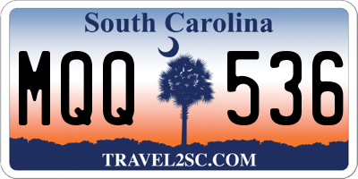 SC license plate MQQ536