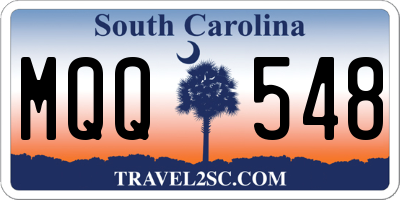 SC license plate MQQ548