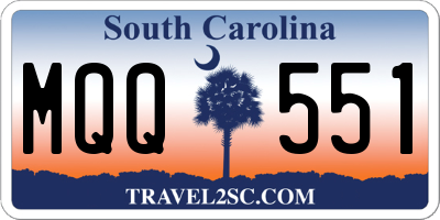SC license plate MQQ551