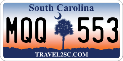 SC license plate MQQ553