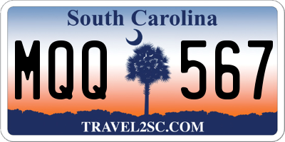 SC license plate MQQ567