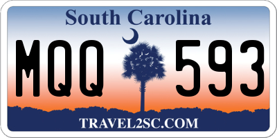 SC license plate MQQ593
