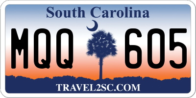 SC license plate MQQ605