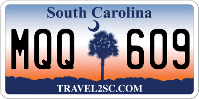 SC license plate MQQ609