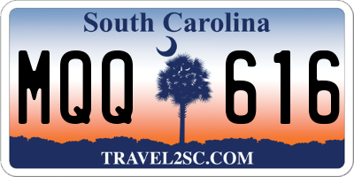 SC license plate MQQ616
