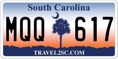 SC license plate MQQ617