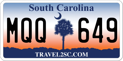 SC license plate MQQ649