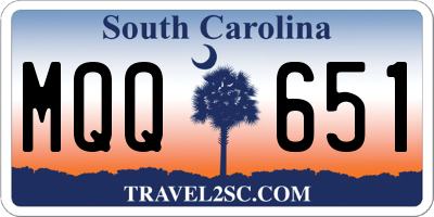 SC license plate MQQ651