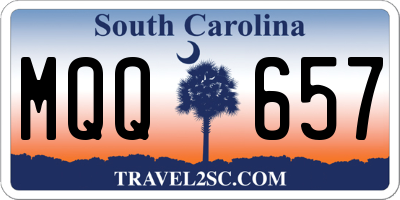 SC license plate MQQ657