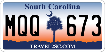 SC license plate MQQ673