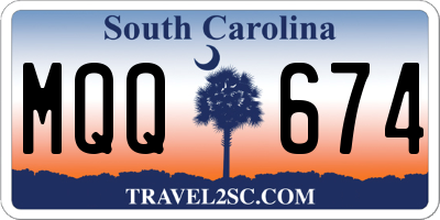 SC license plate MQQ674