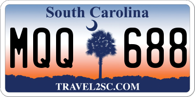 SC license plate MQQ688