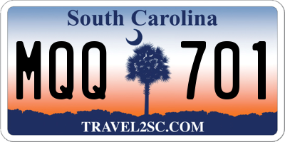 SC license plate MQQ701