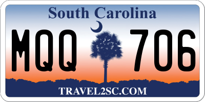 SC license plate MQQ706