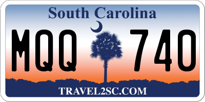 SC license plate MQQ740