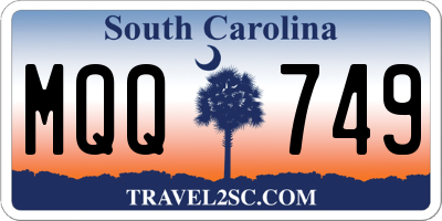 SC license plate MQQ749