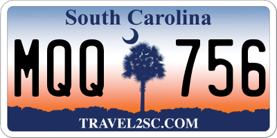 SC license plate MQQ756