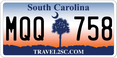 SC license plate MQQ758