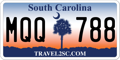 SC license plate MQQ788
