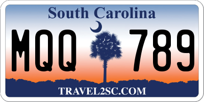 SC license plate MQQ789
