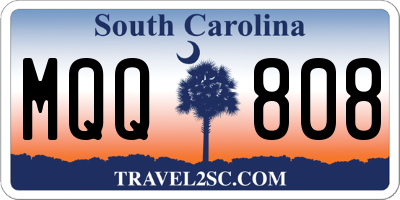 SC license plate MQQ808