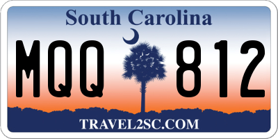 SC license plate MQQ812