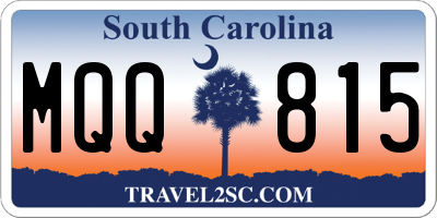 SC license plate MQQ815