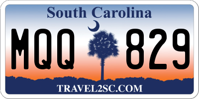 SC license plate MQQ829