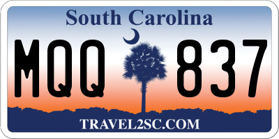 SC license plate MQQ837