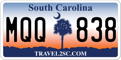 SC license plate MQQ838