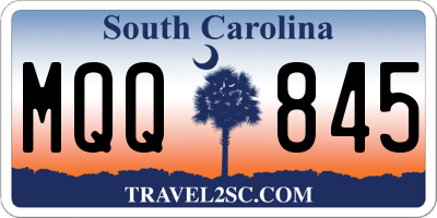 SC license plate MQQ845