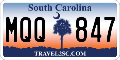 SC license plate MQQ847