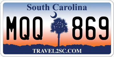 SC license plate MQQ869
