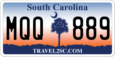 SC license plate MQQ889