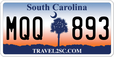 SC license plate MQQ893