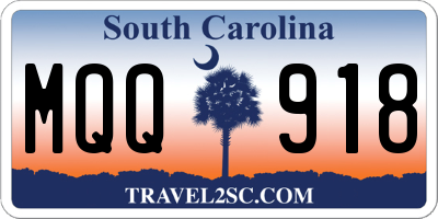 SC license plate MQQ918