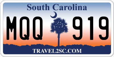 SC license plate MQQ919