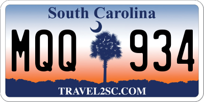 SC license plate MQQ934