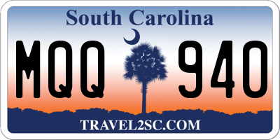 SC license plate MQQ940