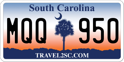 SC license plate MQQ950