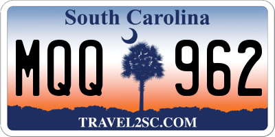 SC license plate MQQ962