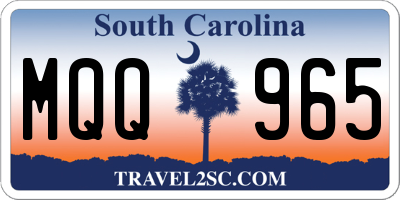SC license plate MQQ965