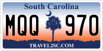 SC license plate MQQ970