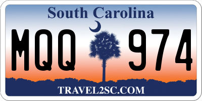 SC license plate MQQ974