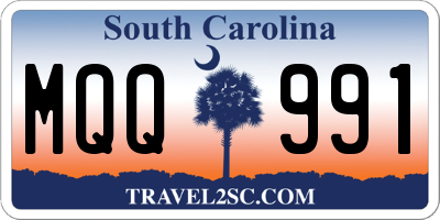 SC license plate MQQ991