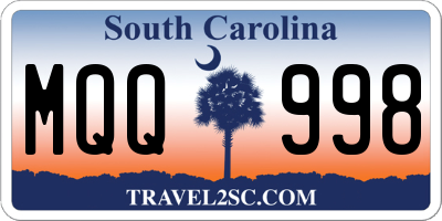SC license plate MQQ998