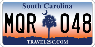 SC license plate MQR048