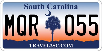 SC license plate MQR055